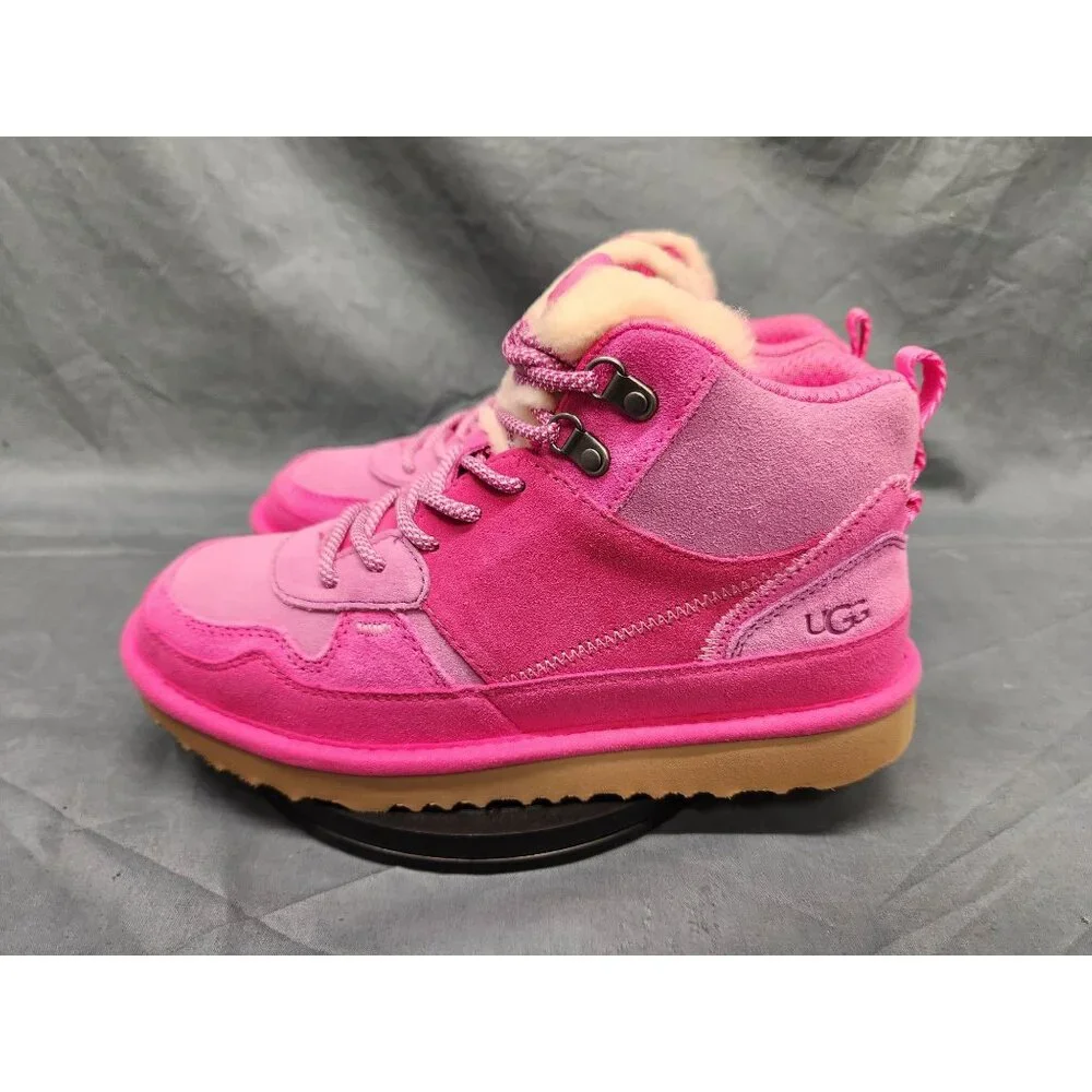 UGG Australia Girls Highland Hi Heritage Boots Suede Pink Size 5 NEW NO BOX! - Picture 5 of 11